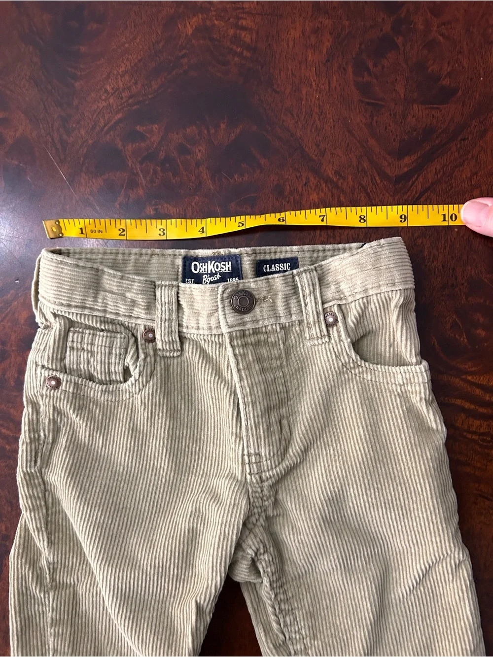 oshkosh classic tan corduroy pants 9 months